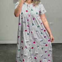 پیراهن ساحلی جلودکمه کامل برند h&m کد D07