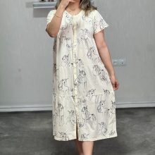 پیراهن ساحلی جلودکمه کامل برند h&m کد D04