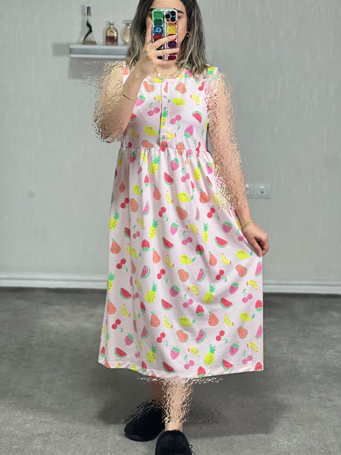 پیراهن ساحلی جلو دکمه h & m کد 109