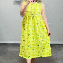 پیراهن ساحلی جلو دکمه h&m طرح لیمویی