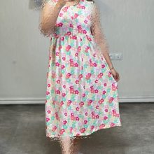 پیراهن ساحلی جلو دکمه h & m طرح گل گلی