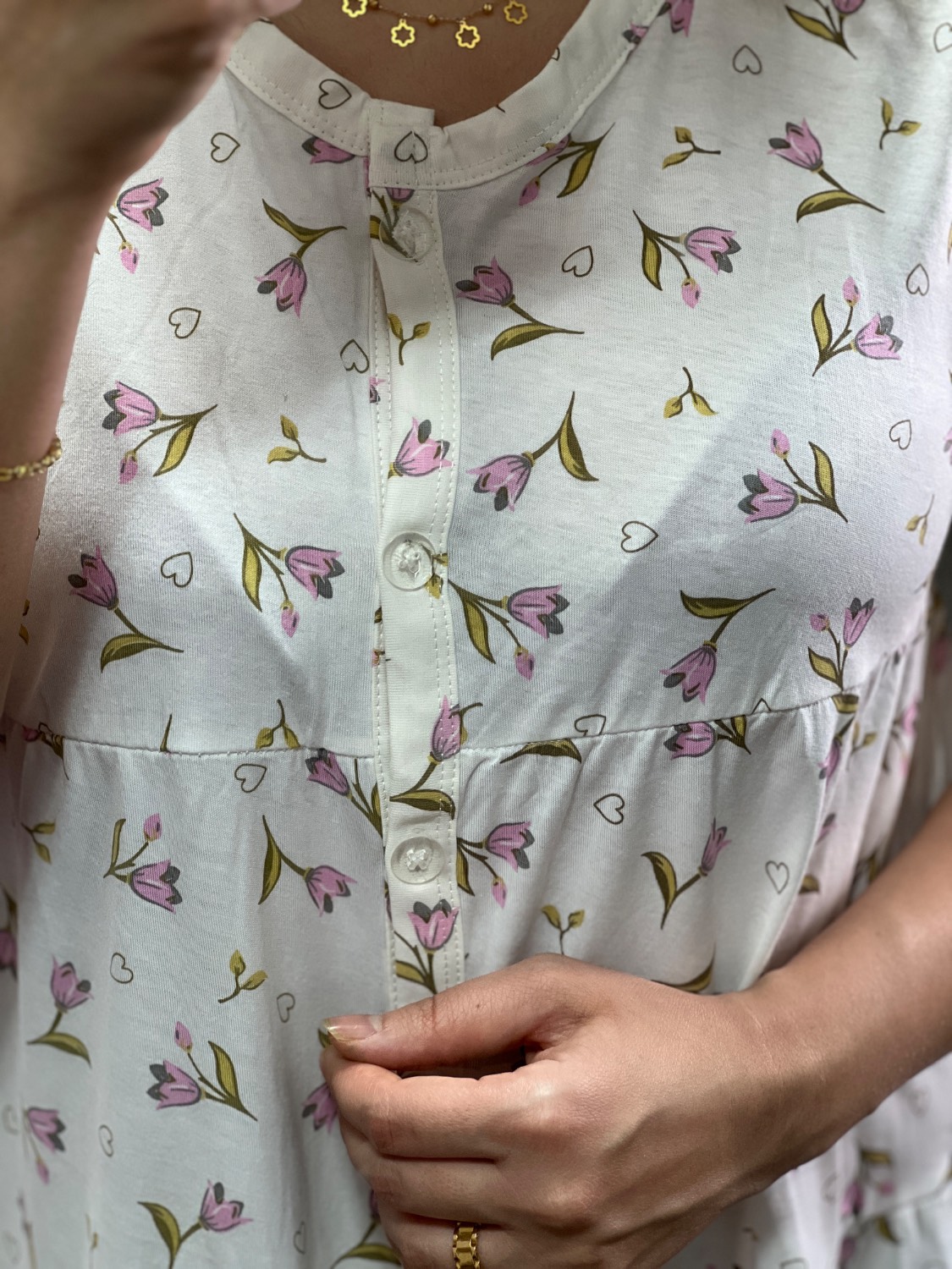 پیراهن ساحلی جلودکمه کامل برند h&m کد D02