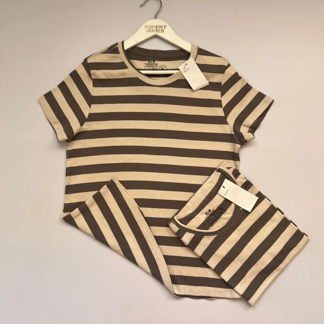 تیشرت راه راه برند h&m کد: T12 تیشرت راه راه برند h&m کد: T12