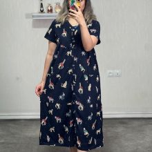 پیراهن ساحلی جلودکمه کامل برند h&m کد D03