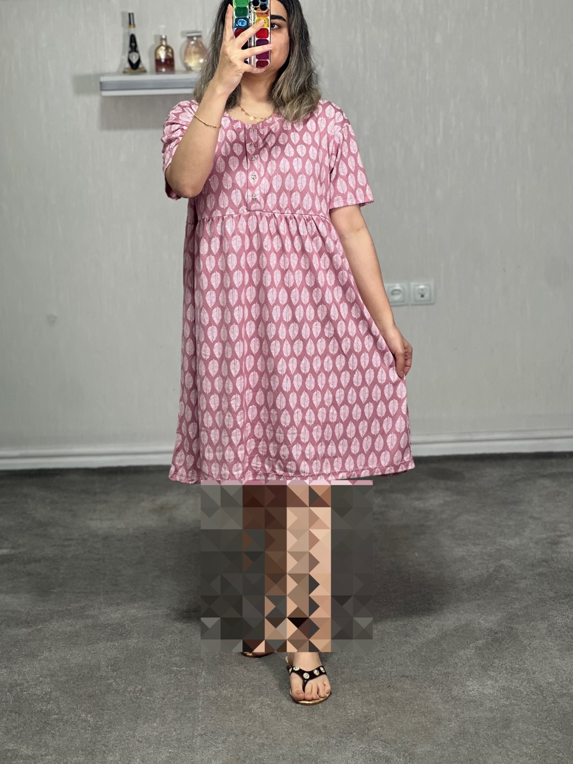 پیراهن ساحلی جلو دکمه h & m کد K013